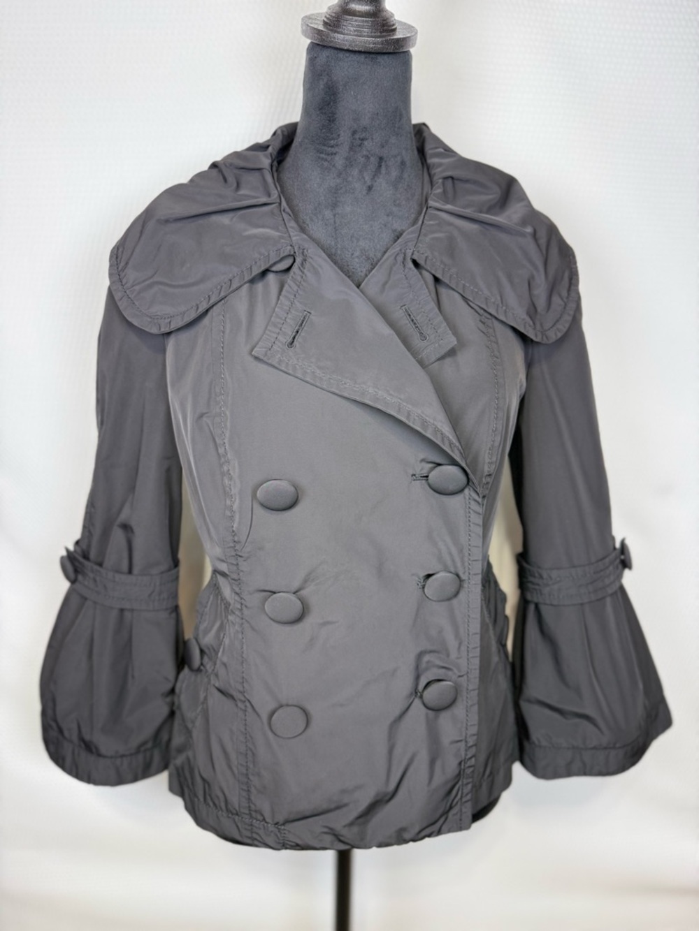 22 Boutique Y2K Black Cropped Trench Jacket Small